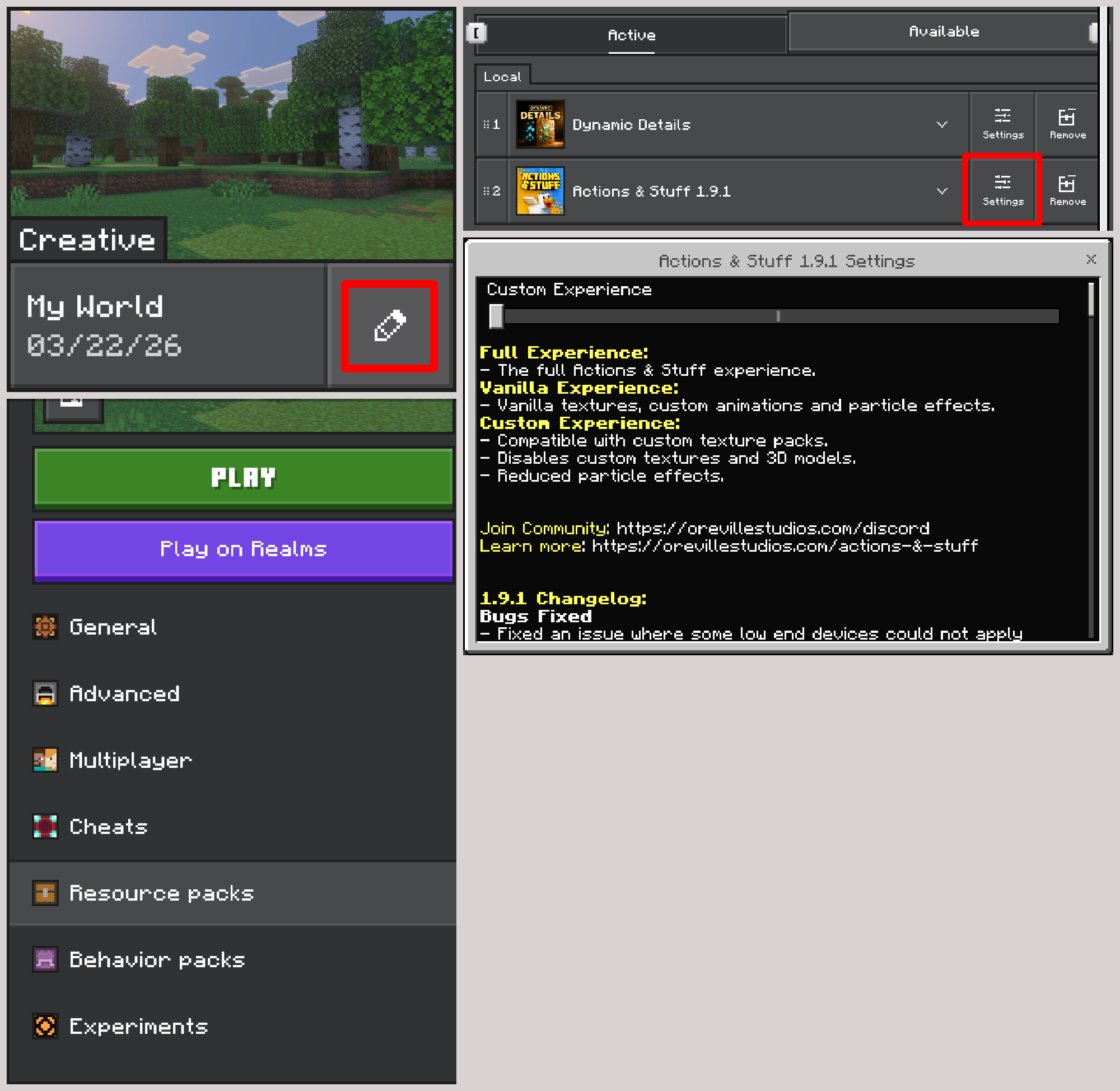 Dynamic Details with Actions & Stuff – Local Setup